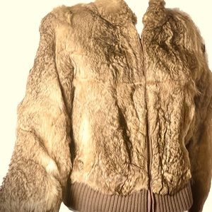 Dino Rocco Natural Genuine Rabbit Fur Size Small